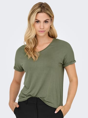 JDY Koszulka "Sissy" w kolorze zielonym
