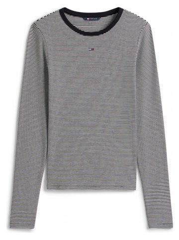 Tommy Hilfiger Longsleeve in Schwarz/ Creme
