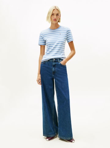 Tommy Hilfiger Shirt in Hellblau/ Weiß