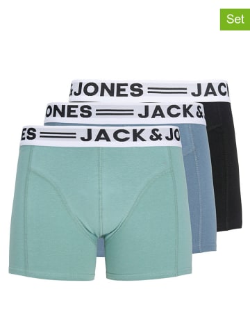 Jack & Jones 3-delige set: boxershorts lichtblauw/turquoise/zwart
