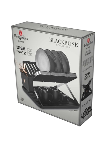 Berlinger Haus Abtropfgestell ''Black Rose'' in Schwarz - (B)48 x (H)35,4 x (T)27,2 cm