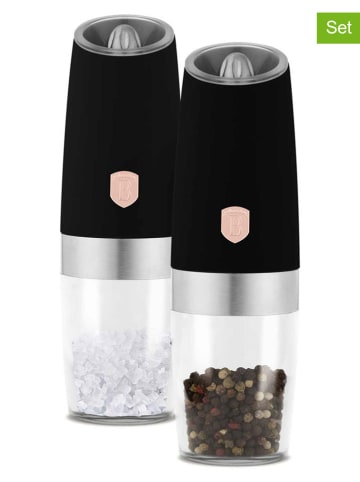 Berlinger Haus 2-delige set: zout- en peperstrooier ''Gravity - Black Rose'' zwart