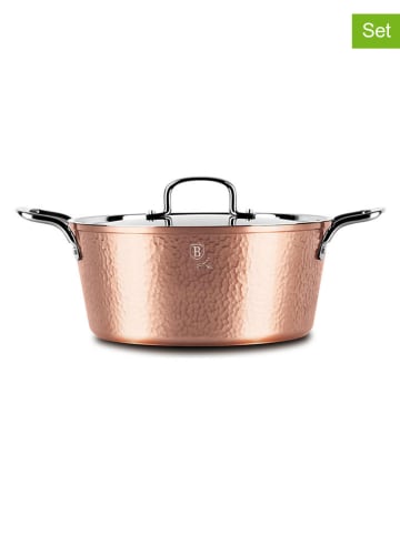 Berlinger Haus 2tlg. Set: Kasserolle "Hammered Copper Collection" in Kupfer - Ø 24 cm
