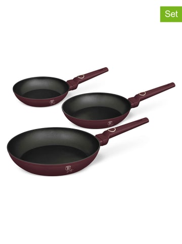 Berlinger Haus 3-delige pannenset "Leonardo Collection" bordeaux
