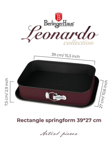 Berlinger Haus Tortownica w kolorze bordowym - 39 x 7,5 x 27 cm