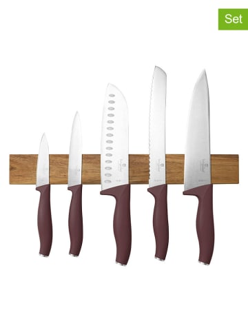Berlinger Haus 6tlg. Set Küchenmesser in Bordeaux/ Silber
