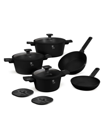 Berlinger Haus 10-delige kookgereiset "Matte Black Collection" zwart