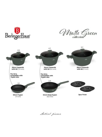 Berlinger Haus 10-delige kookserviesset "Matte Green Collection" groen
