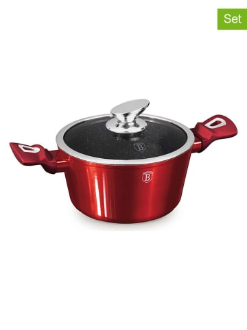 Berlinger Haus 2tlg Set: Kasserolle "Metallic Line" in Bordeaux - Ø 20 cm