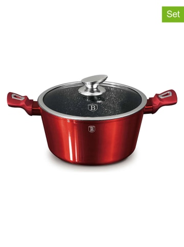 Berlinger Haus 2tlg Set: Kasserolle "Metallic Line" in Bordeaux - Ø 24 cm