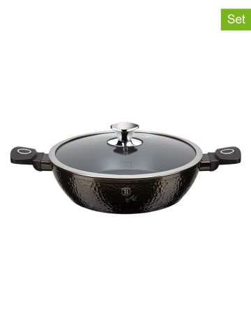 Berlinger Haus 2-delige set: serveerpan "Primal Gloss Collection" zwart - Ø 24 cm