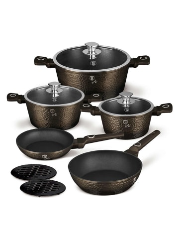 Berlinger Haus 10tlg. Kochgeschirr-Set "Primal Gloss Collection" in Braun