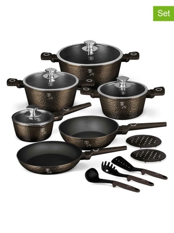 Berlinger Haus 15tlg. Kochgeschirr-Set "Primal Gloss Collection" in Braun