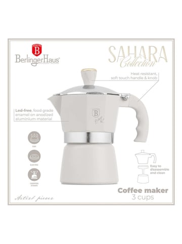 Berlinger Haus Espressokoker "Sahara" crème - 3 koppen