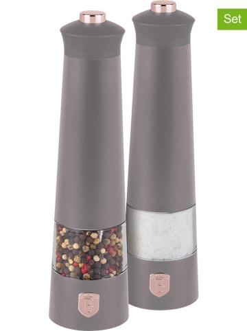 Berlinger Haus 2-delige set: elektrische zout- & pepermolen grijs