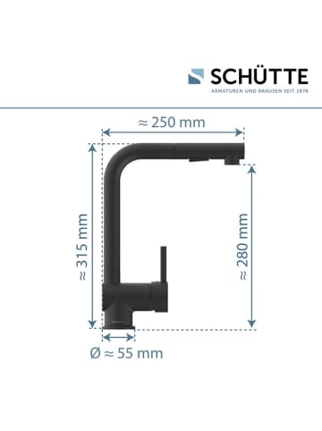 Schütte Spültischarmatur ''Parma'' in Schwarz