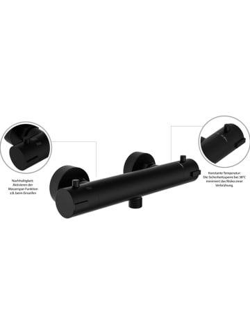 Schütte Thermostaat-douchekraan "London" zwart