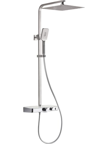 Schütte Überkopfbrauseset mit Thermostat-Ablage "Ocean" in Chrom/ Weiß
