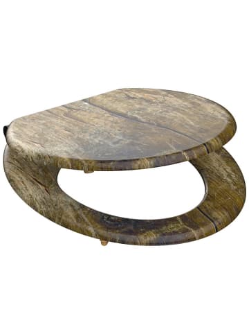 Schütte Wolnoopadająca deska WC "Solid" w kolorze brązowym