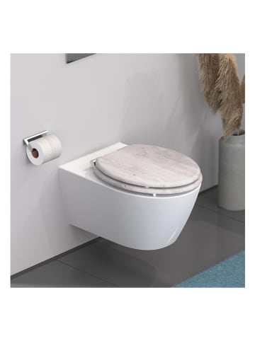 Schütte Wolnoopadająca deska WC "Light wood" w kolorze szarym