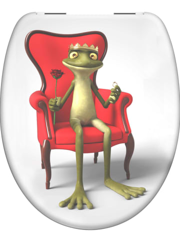 Schütte Wolnoopadająca deska WC "Frog king" w kolorze czerwono-zielonym