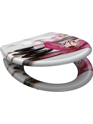 Schütte Toiletbril met softclose "Wellness" grijs/roze