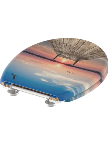 Schütte WC-Sitz mit Absenkautomatik "Sunset sky" in Bunt