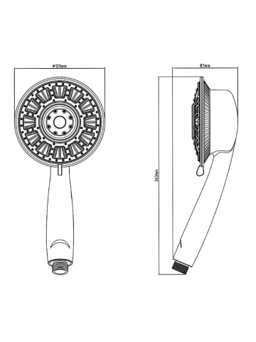 Schütte Led-handdouche "Yllumi" chroomkleurig
