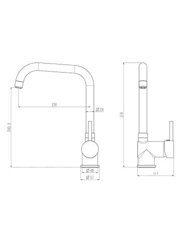 eisl since 1980 Gootsteenkraan "Futura" chroomkleurig