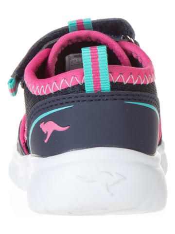 Kangaroos Halbsandalen in Blau/ Rosa
