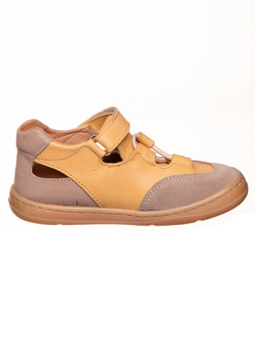 kmins Leder-Barfußschuhe in Hellbraun/ Beige