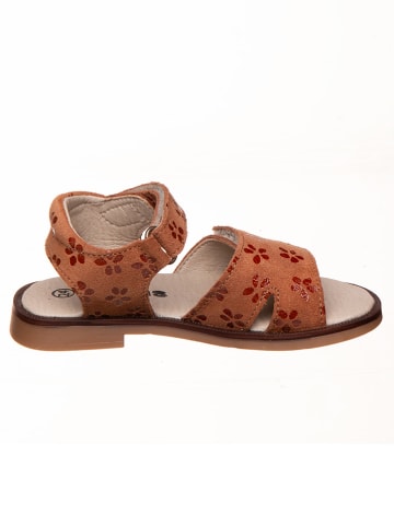 kmins Leder-Sandalen in Hellbraun
