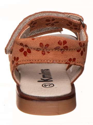 kmins Leder-Sandalen in Hellbraun