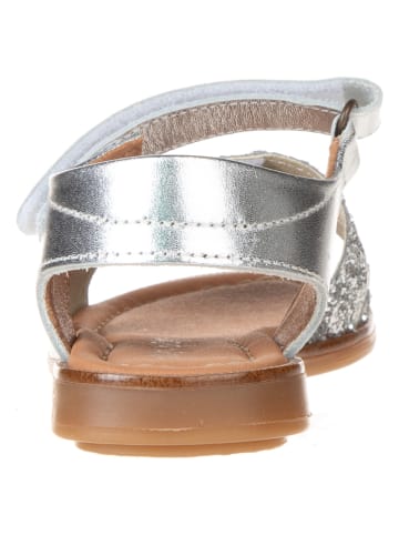 POM POM Sandalen zilverkleurig