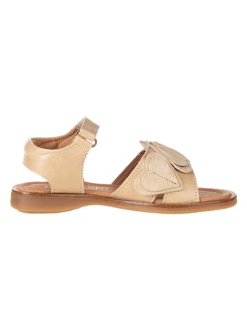 POM POM Leder-Sandalen in Beige