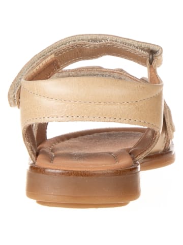 POM POM Leder-Sandalen in Beige