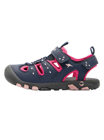 Kangaroos Enkelsandalen "K-Trek" donkerblauw/roze