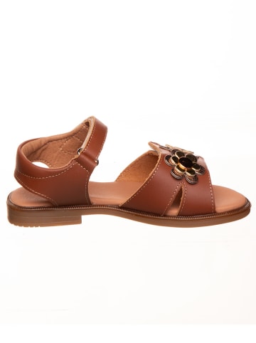 kmins Leder-Sandalen in Hellbraun