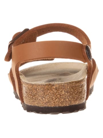 Birkenstock Leder-Sandalen in Hellbraun