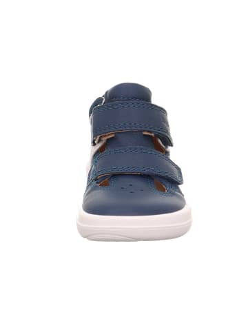 superfit Leren barefootenkelsandalen "Superfree" donkerblauw/wit