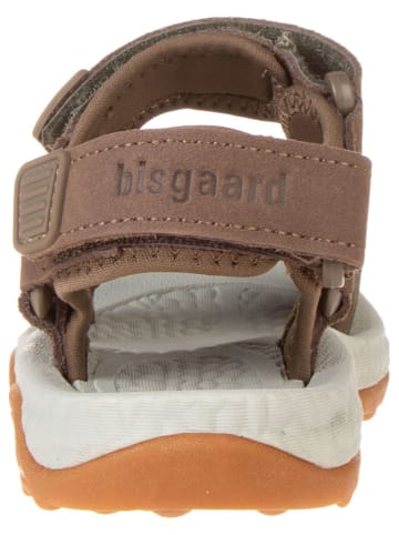 bisgaard Leder-Sandalen in Braun/ Khaki