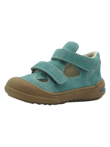 lamino Leren enkelsandalen turquoise