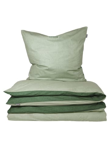 Schiesser Komplet pościeli flanelowej "Doubleface" w kolorze zielonym