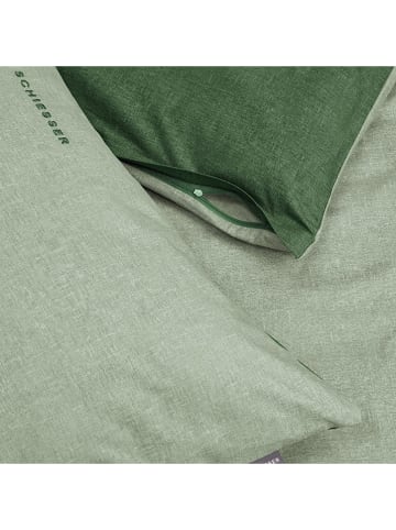 Schiesser Komplet pościeli renforcé w kolorze zielonym