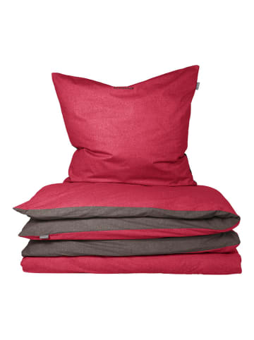 Schiesser Komplet pościeli renforcé w kolorze antracytowo-czerwonym