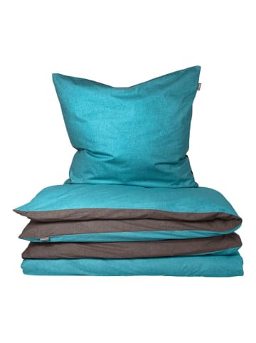 Schiesser Renforcé beddengoedset turquoise/antraciet