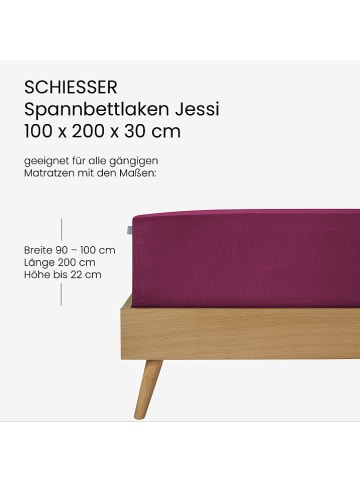 Schiesser Jersey hoeslaken bordeaux