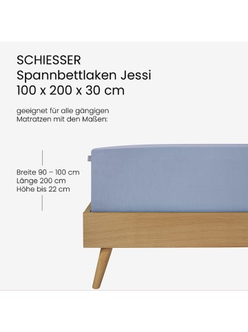 Schiesser Jersey hoeslaken lichtblauw