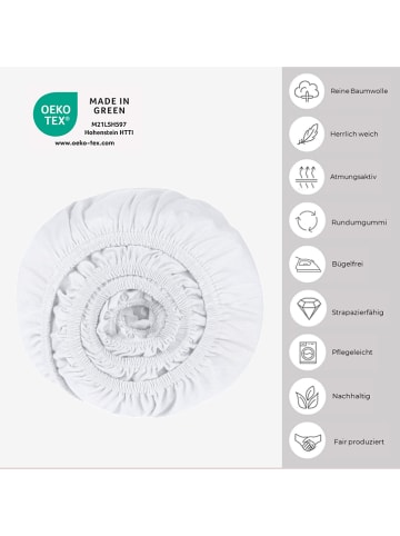 Schiesser Jersey-Spannbettlaken in Weiß