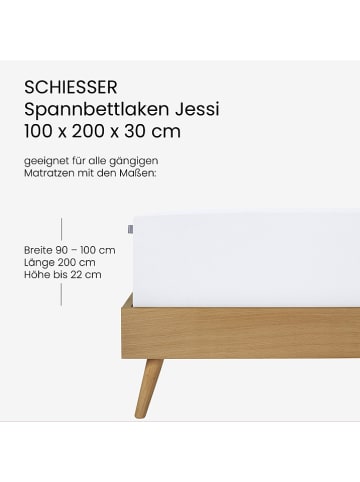 Schiesser Jersey-Spannbettlaken in Weiß